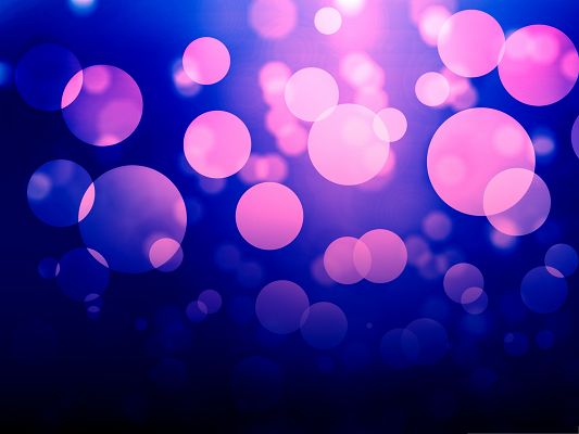 click to free download the wallpaper--Wallpapers for Computer Free, Purple Bokeh on Blue Background, Romantic Scenery