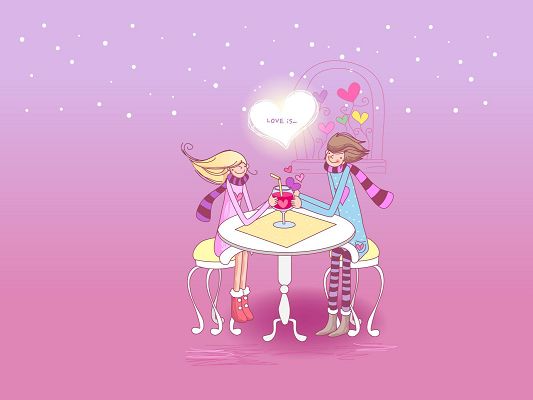 free wallpaper of love - a couple are drinking ,click to download