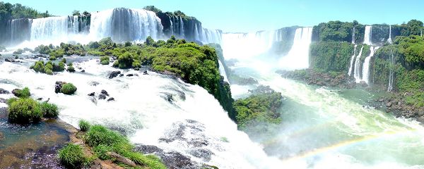 free wallpaper of natural scenery: the widest falls - Iguacu Falls  ,click to download