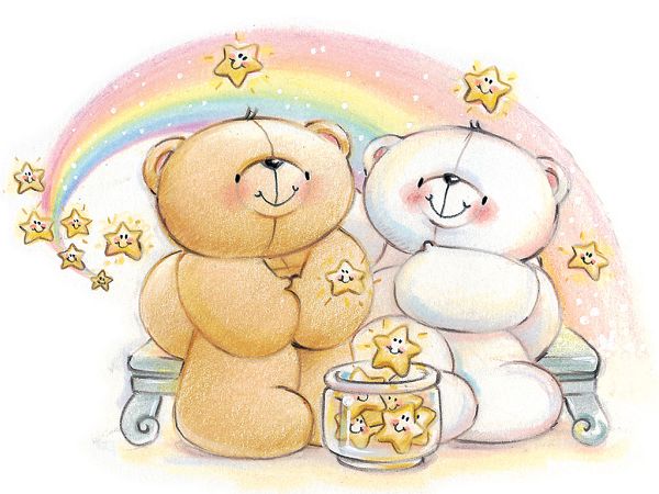 free wallpaper of two bears making a vow star ,click to download