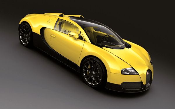 wallpaper of the top car: a yellow Bugatti Veyron 16.4  ,click to download